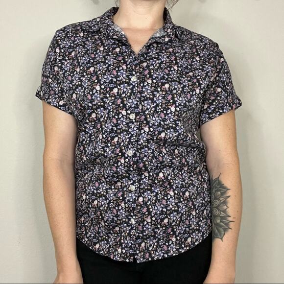 Universal Thread Mens Dark Floral Button Down Shirt Size XS - Picture 1 of 9